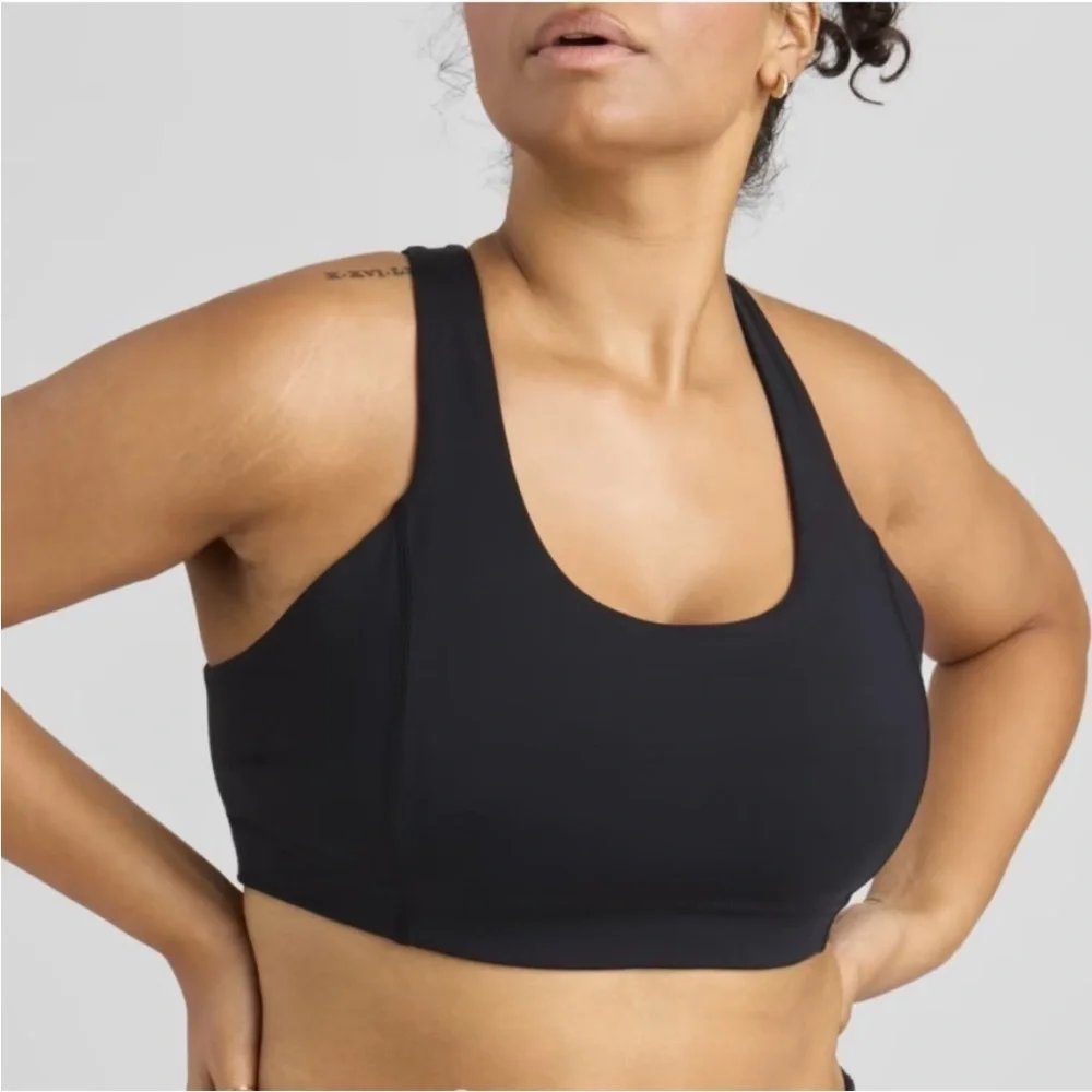 Allbirds Performance Natural Sports Bra Merino Wool Blend Black Medium NWT - Picture 7 of 7